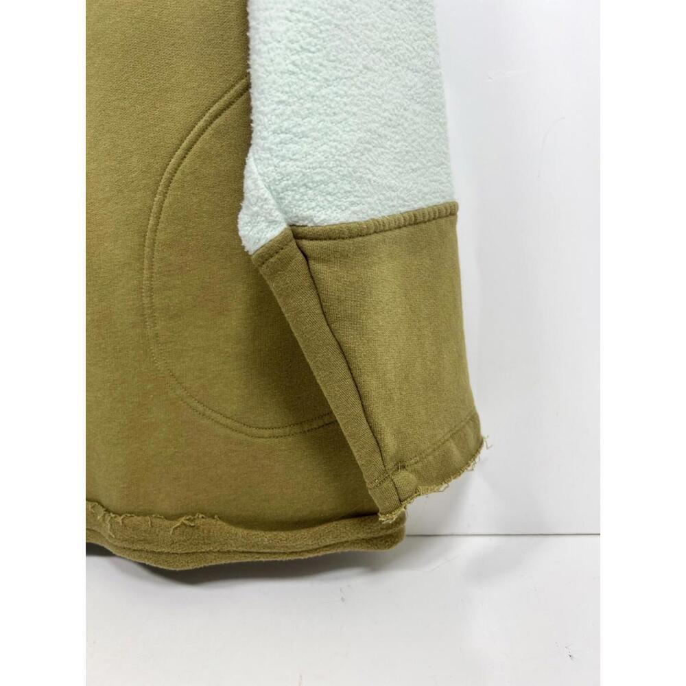 Free People Jordan Oversized Colorblock Terry Pullover Hazel Sz S - Picture 4 of 9